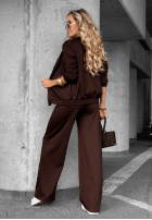 Komplet dresowy bluza i spodnie Tell Me Later czekoladowy