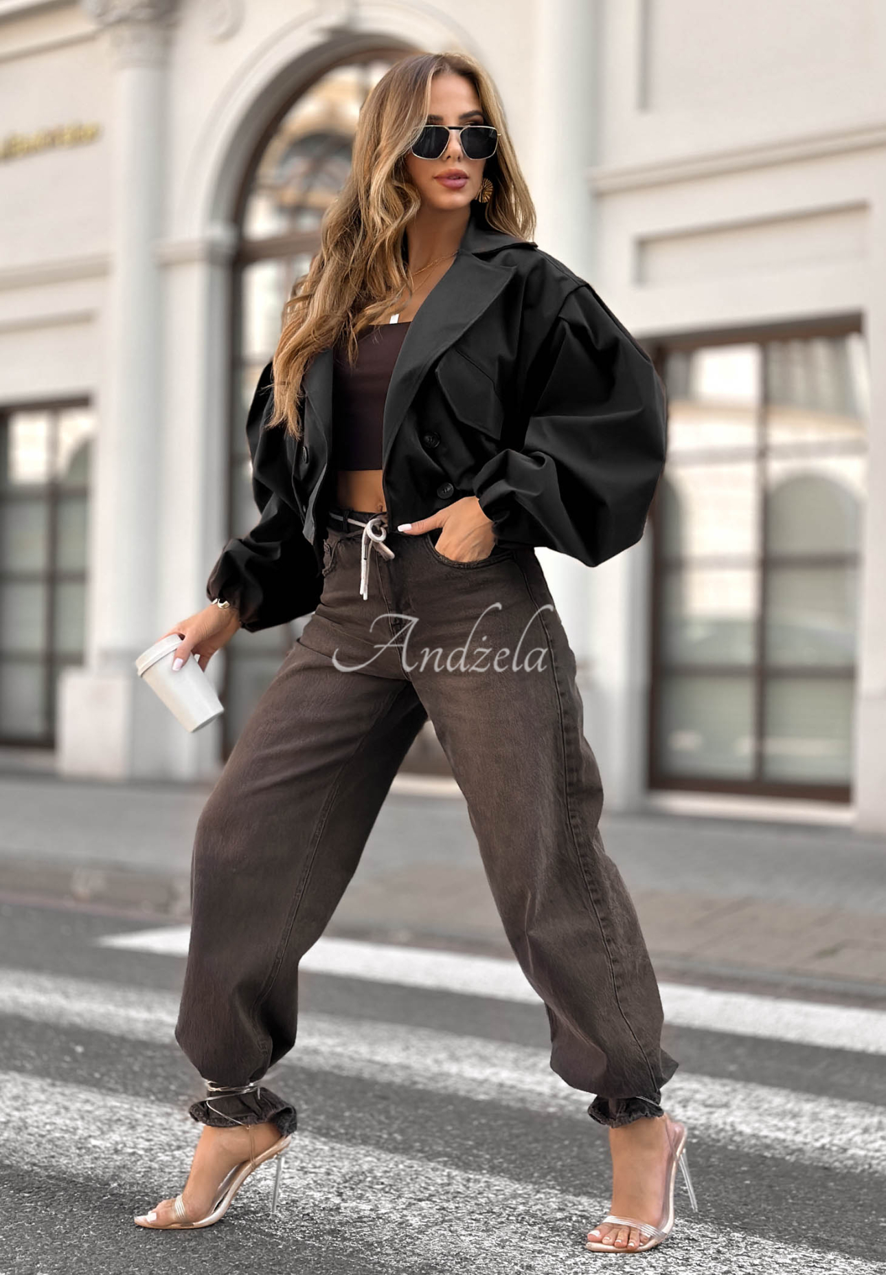 Play Your Cards Black Button-Down Bomber Jacket