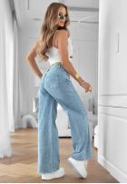 Spodnie jeansowe wide leg Mayla niebieskie