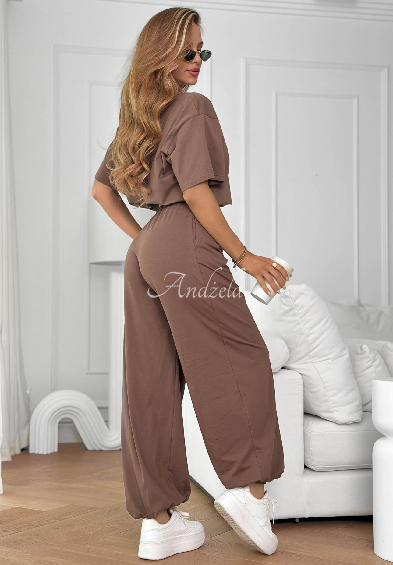 Soft Base Chocolate-Colored Cotton Short-Sleeve T-Shirt