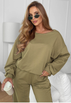 Komplet dresowy Easy Fit khaki