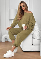 Komplet dresowy Easy Fit khaki