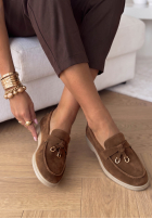 Zamszowe mokasyny Margot błękitne