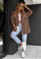 Długa bluza z kapturem Cozy Mood beżowa