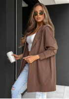 Długa bluza z kapturem Cozy Mood beżowa