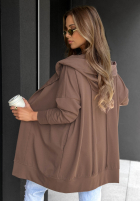 Długa bluza z kapturem Cozy Mood beżowa