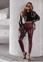 Spodnie woskowane Rebel burgundowe