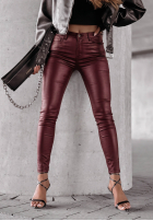 Spodnie woskowane Rebel burgundowe
