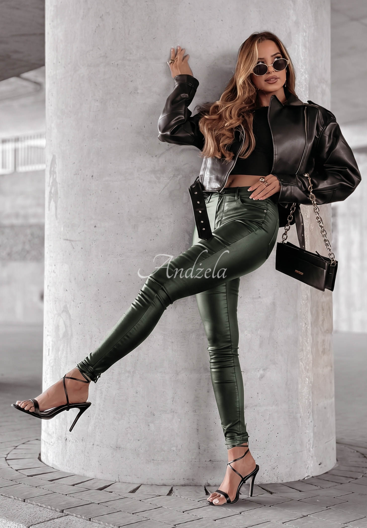 Rebel waxed pants bottle green