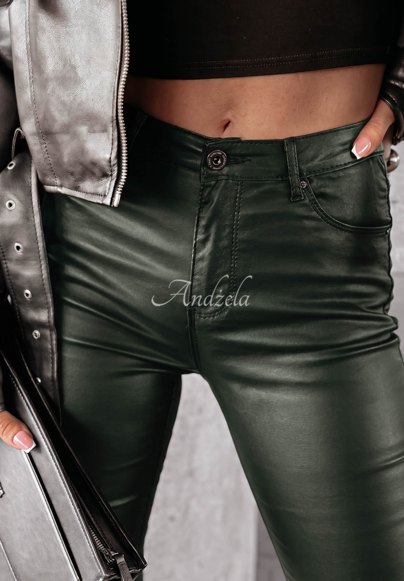 Rebel waxed pants bottle green