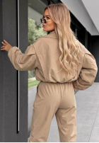 Materiałowe spodnie joggery True Basic czarne