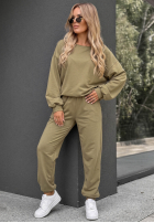 Komplet dresowy Easy Fit khaki