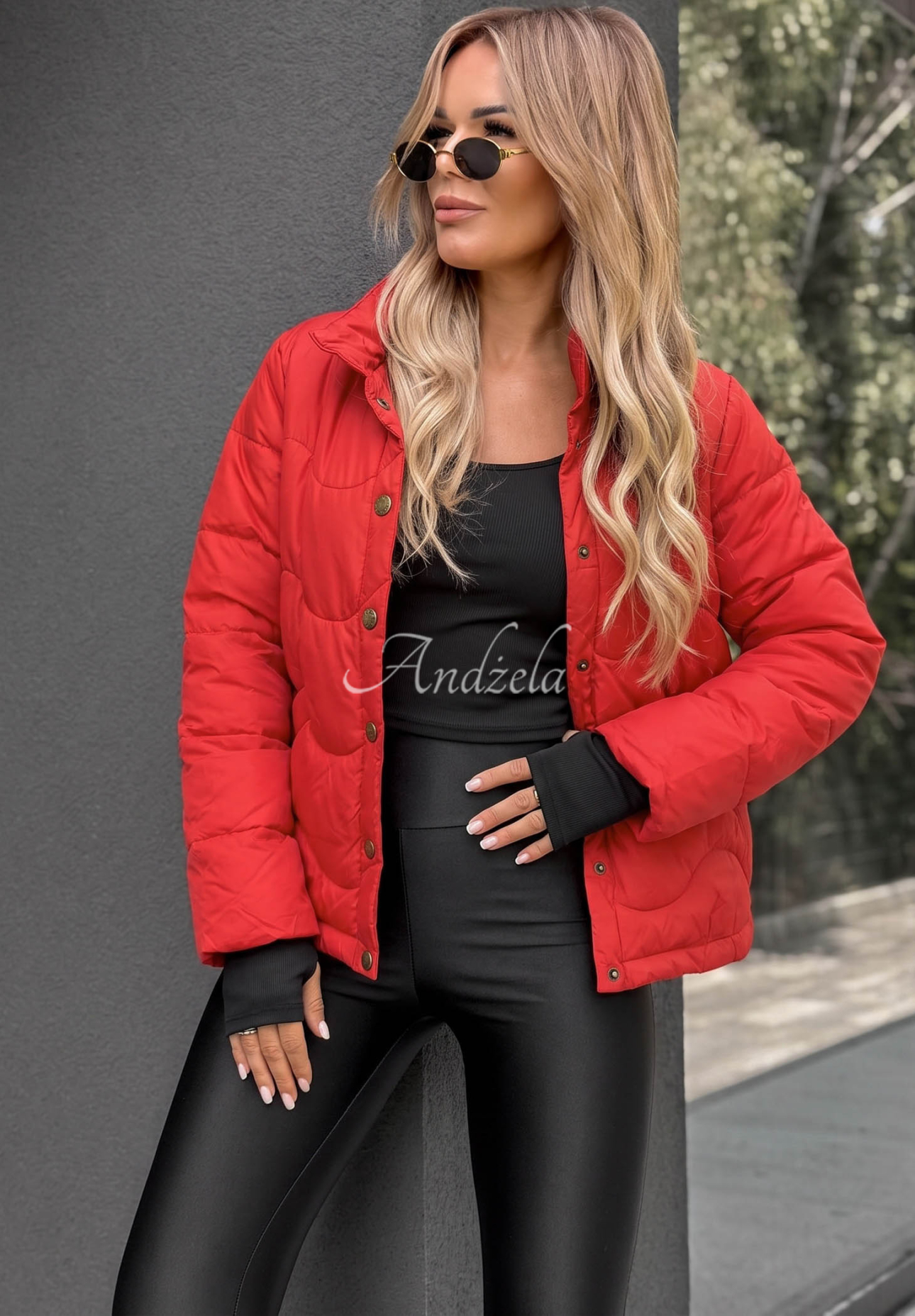 Last Thing short down jacket red