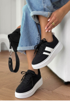 Zamszowe adidasy Start With Forever czarne
