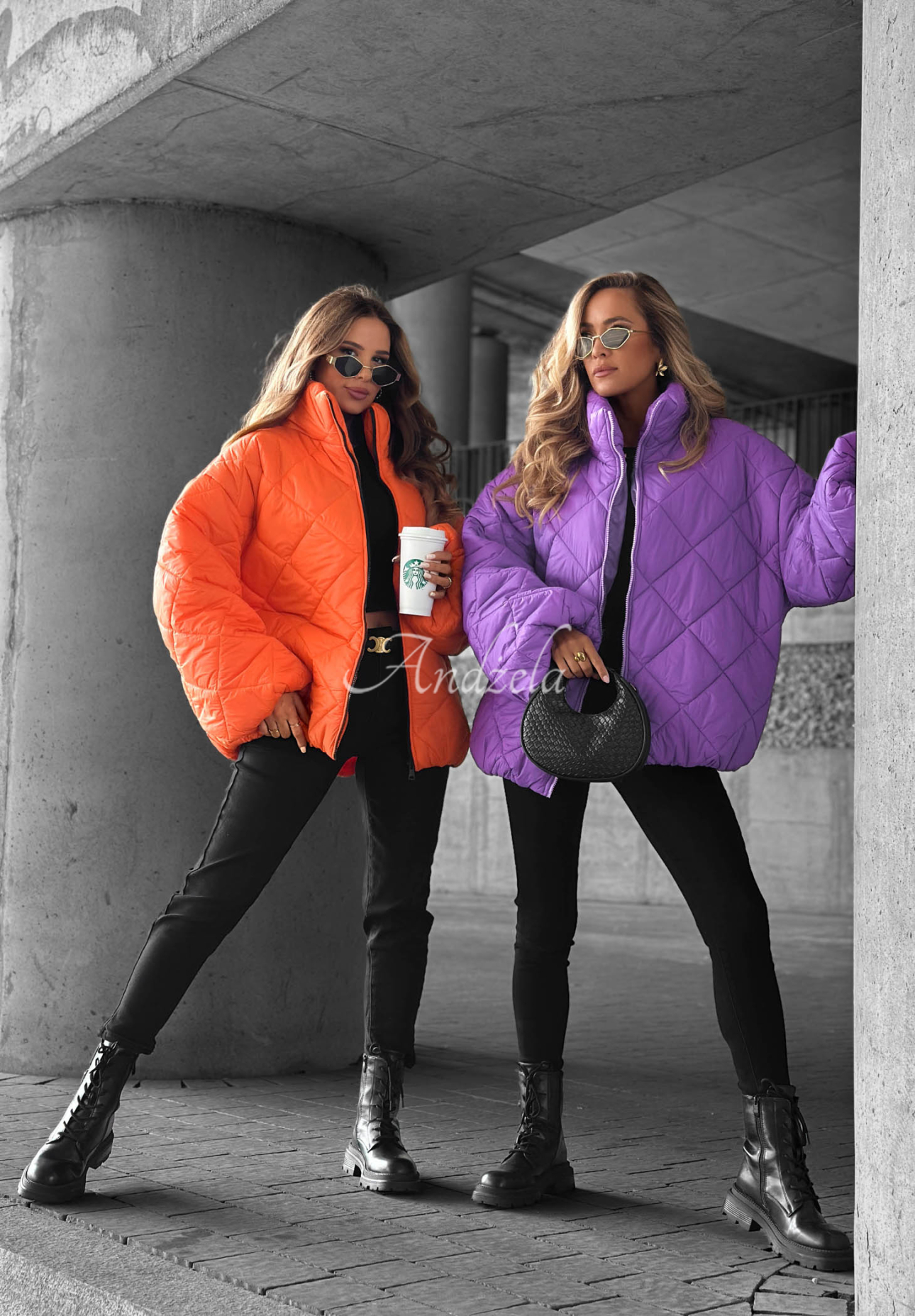 Fall Favorites Short, Oversized Quilted Jacket in Orange