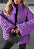 Krótka pikowana kurtka bomberka Fall Favorites pomarańczowa