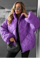 Krótka pikowana kurtka bomberka Fall Favorites pomarańczowa