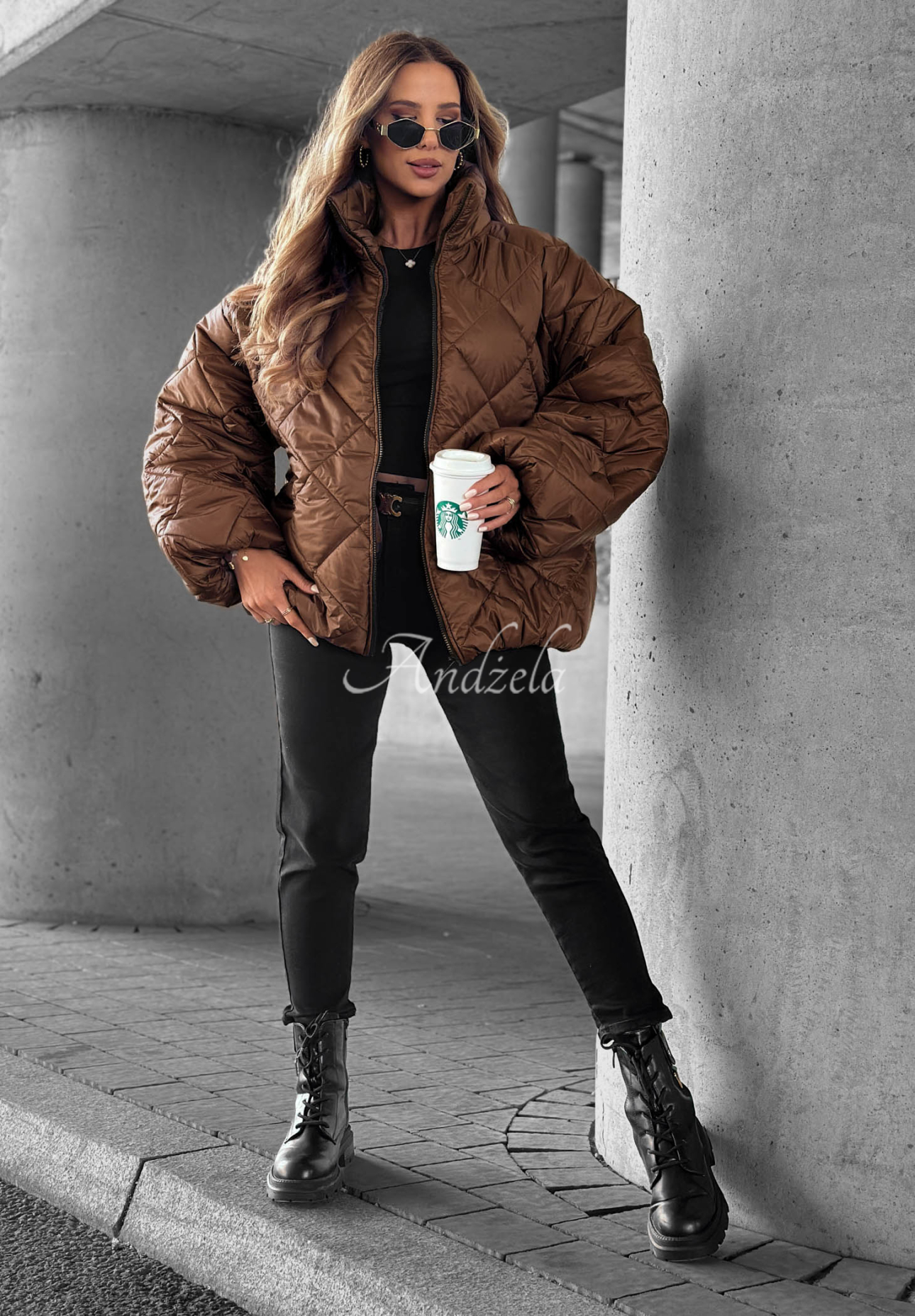Fall Favorites Short, Oversized Quilted Jacket in Chocolate Brown