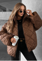 Krótka pikowana kurtka bomberka Fall Favorites pomarańczowa