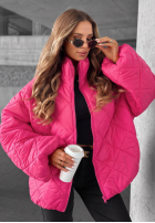 Krótka pikowana kurtka bomberka Fall Favorites pomarańczowa