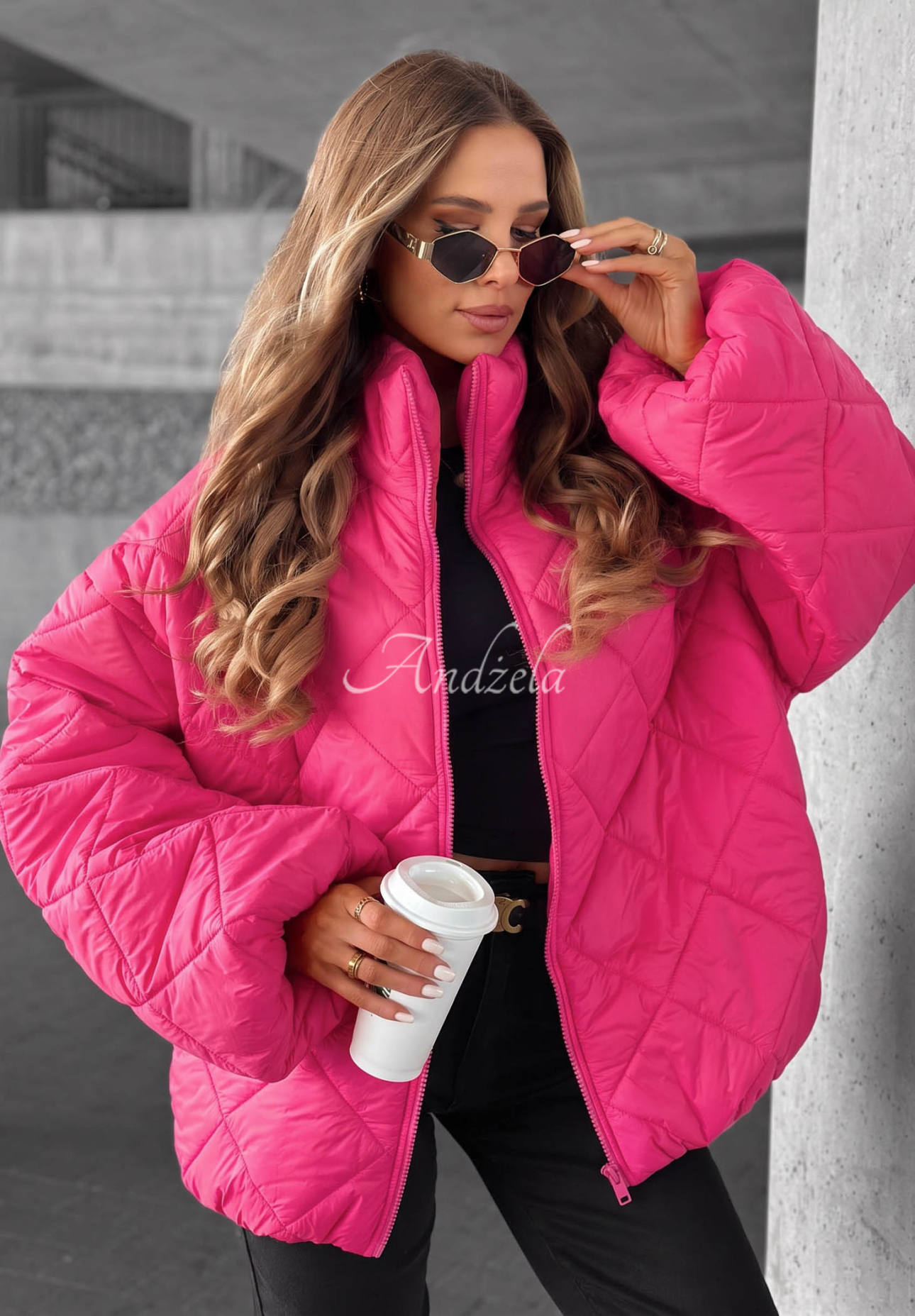 Fall Favorites Short, Oversized, Quilted Jacket in Pink