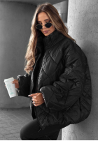 Krótka pikowana kurtka bomberka Fall Favorites pomarańczowa