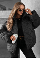 Krótka pikowana kurtka bomberka Fall Favorites pomarańczowa