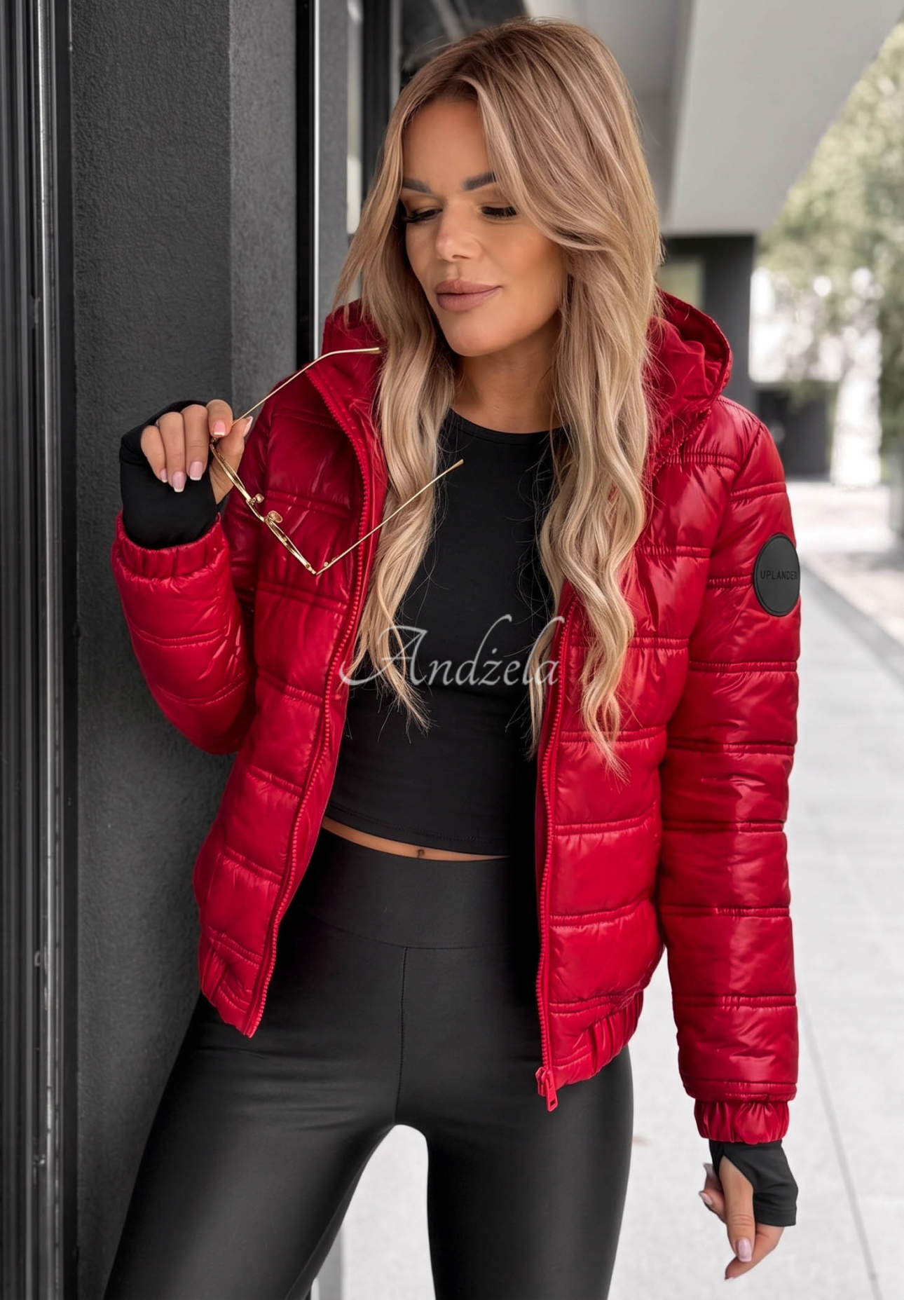 Wait For Me Red Quilted Hooded Jacket