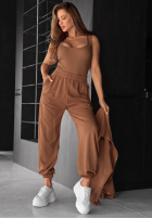 Komplet bluza, spodnie i body 3in1 All For Love czekoladowy