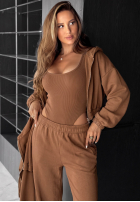 Komplet bluza, spodnie i body 3in1 All For Love czekoladowy