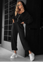 Komplet bluza, spodnie i body 3in1 All For Love czekoladowy