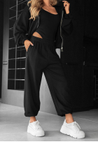 Komplet bluza, spodnie i body 3in1 All For Love czekoladowy