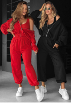 Komplet bluza, spodnie i body 3in1 All For Love czekoladowy