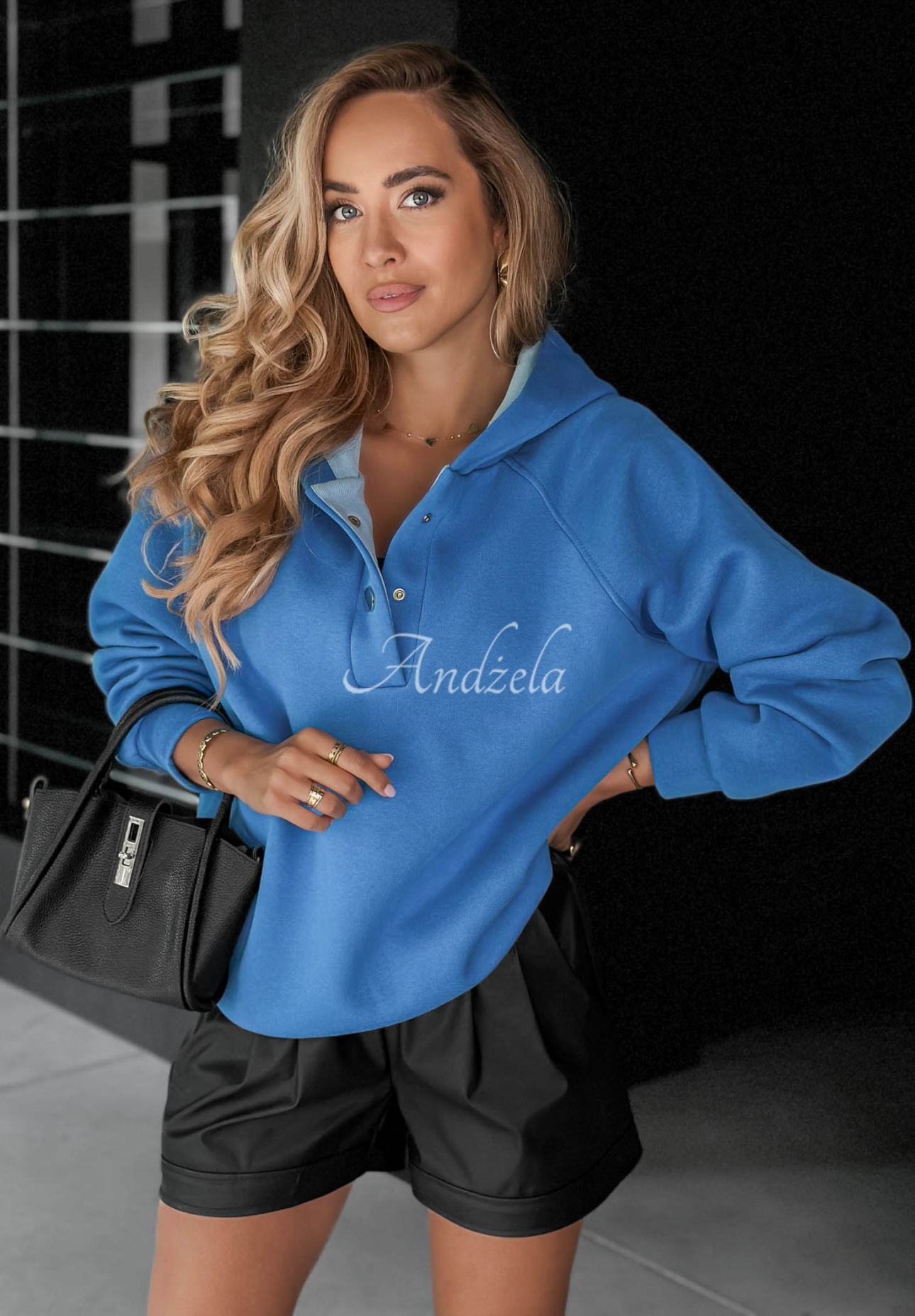 New Energy Cobalt Blue Cotton Hoodie