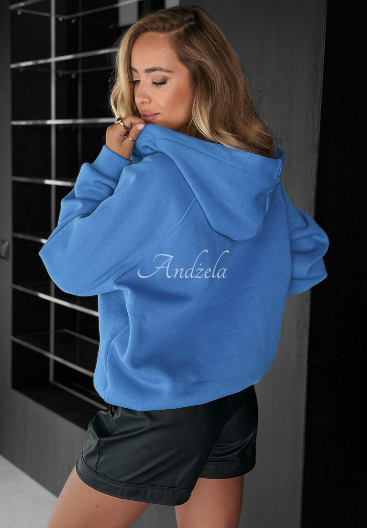 New Energy Cobalt Blue Cotton Hoodie