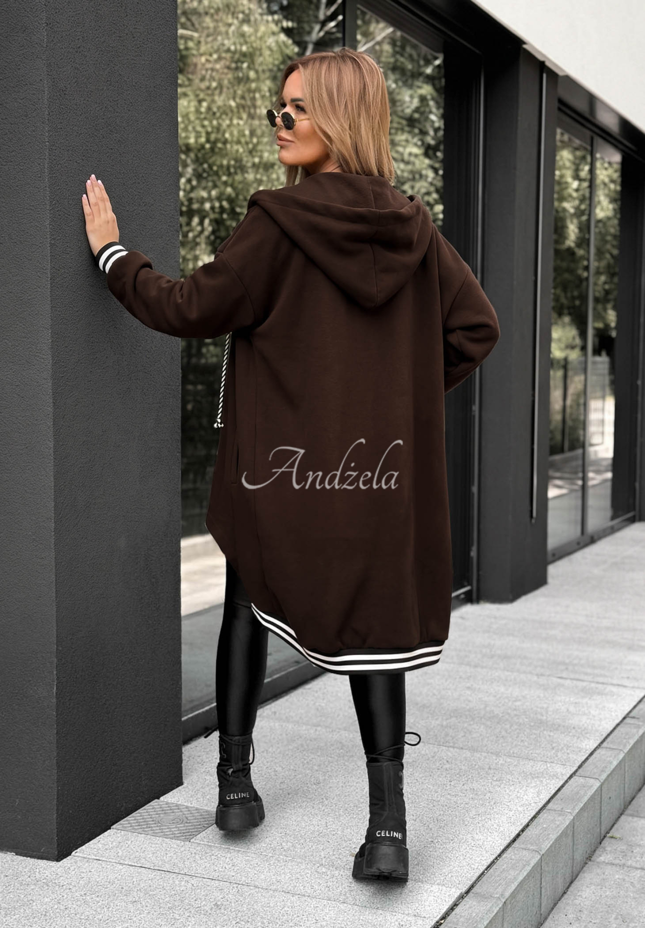 Cozy Hour Long, Oversized Hoodie in Chocolate Brown