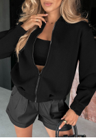 Bluza z przeszyciami Soft Chapter czarna