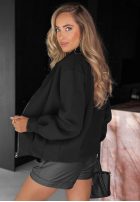 Bluza z przeszyciami Soft Chapter czarna