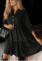 Sukienka oversize z falbanka Modern Charm beżowa