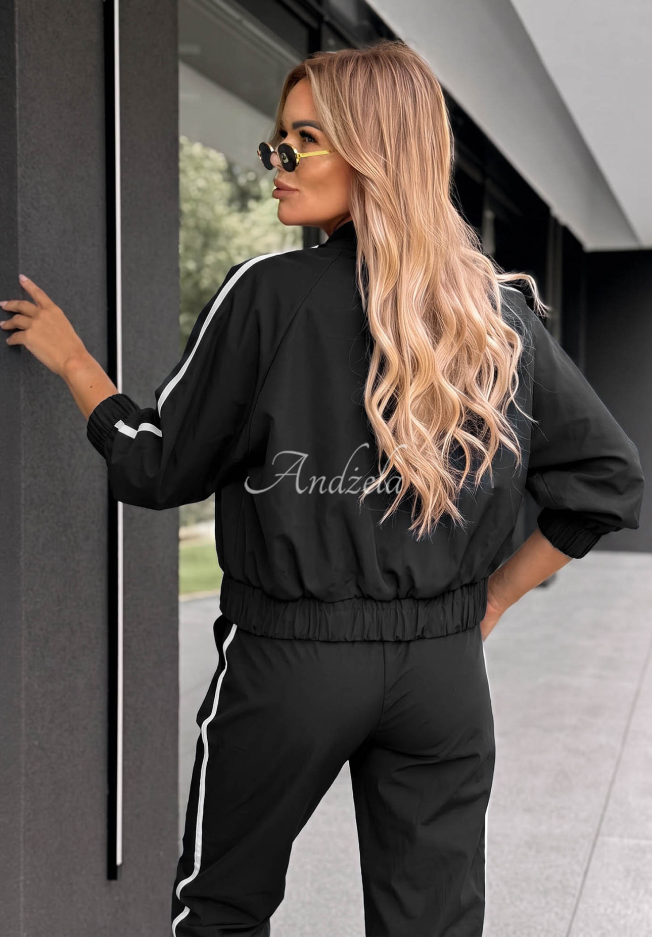 Unbelievable Black Cotton Jacket and Pants Set with Stripes