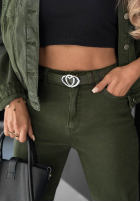 Spodnie jeansowe mom fit More Than Ever khaki