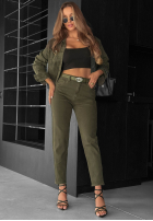 Spodnie jeansowe mom fit More Than Ever khaki
