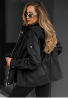 Lekka kurtka parka z kapturem Street Glow beżowa