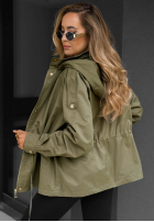 Lekka kurtka parka z kapturem Street Glow beżowa