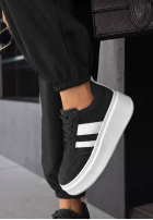 Zamszowe adidasy Start With Forever czarne