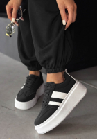 Zamszowe adidasy Start With Forever czarne