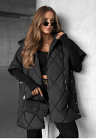 Pikowana kamizelka oversize Daily Comfort czarna