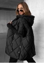 Pikowana kamizelka oversize Daily Comfort czarna