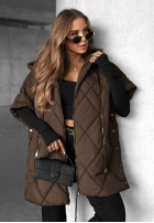 Pikowana kamizelka oversize Daily Comfort czarna