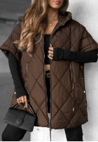 Pikowana kamizelka oversize Daily Comfort czarna